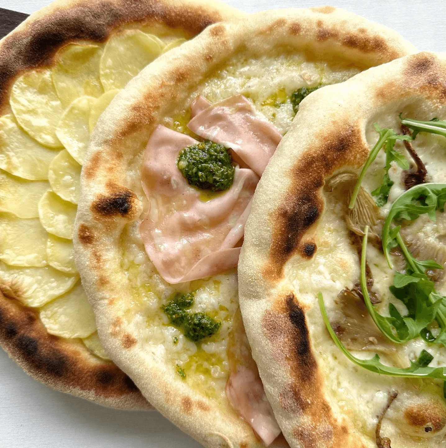 Pizza pistache & mortadella